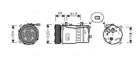 Kompressor, Klimaanlage AVA Clever Choice AIK003 Bild Kompressor, Klimaanlage AVA Clever Choice AIK003