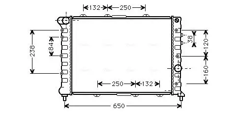 Kühler, Motorkühlung AVA QUALITY COOLING ALA2057 Bild Kühler, Motorkühlung AVA QUALITY COOLING ALA2057