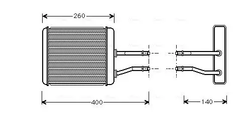 Wärmetauscher, Innenraumheizung AVA QUALITY COOLING AL6073