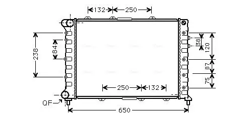 Kühler, Motorkühlung AVA QUALITY COOLING ALA2038