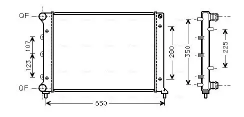 Kühler, Motorkühlung AVA QUALITY COOLING ALA2078 Bild Kühler, Motorkühlung AVA QUALITY COOLING ALA2078
