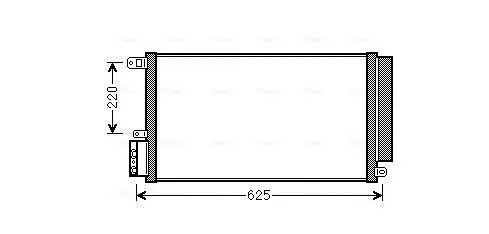 Kondensator, Klimaanlage AVA QUALITY COOLING ALA5115D Bild Kondensator, Klimaanlage AVA QUALITY COOLING ALA5115D