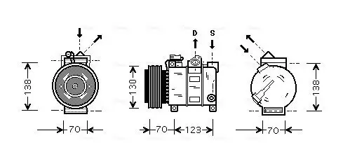 Kompressor, Klimaanlage AVA QUALITY COOLING ALAK016 Bild Kompressor, Klimaanlage AVA QUALITY COOLING ALAK016