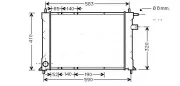 Kühler, Motorkühlung AVA QUALITY COOLING AU2111