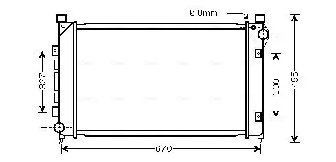 Kühler, Motorkühlung AVA QUALITY COOLING AU2163