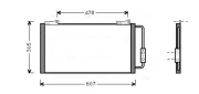 Kondensator, Klimaanlage AVA QUALITY COOLING AU5139