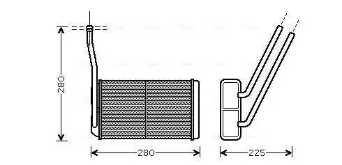 Wärmetauscher, Innenraumheizung AVA QUALITY COOLING AU6195 Bild Wärmetauscher, Innenraumheizung AVA QUALITY COOLING AU6195