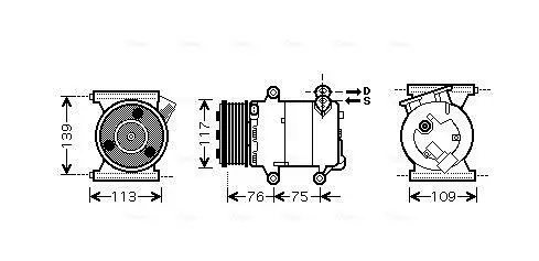 Kompressor, Klimaanlage AVA QUALITY COOLING AUAK185 Bild Kompressor, Klimaanlage AVA QUALITY COOLING AUAK185