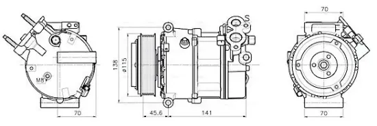 Kompressor, Klimaanlage 12 V AVA QUALITY COOLING AUAK354 Bild Kompressor, Klimaanlage 12 V AVA QUALITY COOLING AUAK354