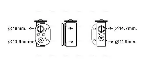 Expansionsventil, Klimaanlage AVA Clever Choice BW1497 Bild Expansionsventil, Klimaanlage AVA Clever Choice BW1497