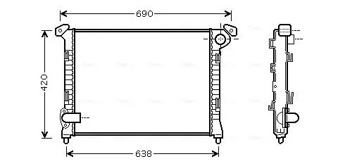 Kühler, Motorkühlung AVA QUALITY COOLING BW2286