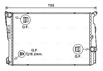 Kühler, Motorkühlung AVA QUALITY COOLING BW2546