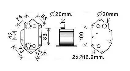 Ölkühler, Motoröl AVA QUALITY COOLING BW3554