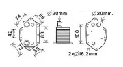 Ölkühler, Motoröl AVA QUALITY COOLING BW3554