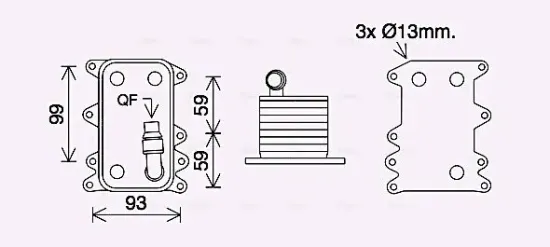 Ölkühler, Automatikgetriebe AVA QUALITY COOLING BW3560 Bild Ölkühler, Automatikgetriebe AVA QUALITY COOLING BW3560