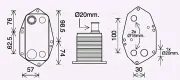 Ölkühler, Motoröl AVA QUALITY COOLING BW3571