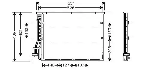 Kondensator, Klimaanlage AVA QUALITY COOLING BW5148 Bild Kondensator, Klimaanlage AVA QUALITY COOLING BW5148