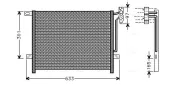 Kondensator, Klimaanlage AVA QUALITY COOLING BW5203