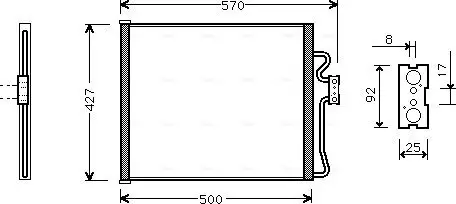 Kondensator, Klimaanlage AVA QUALITY COOLING BW5214