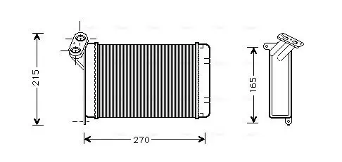 Wärmetauscher, Innenraumheizung AVA QUALITY COOLING BW6005