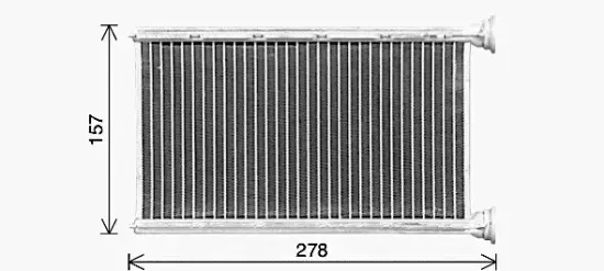 Wärmetauscher, Innenraumheizung AVA QUALITY COOLING BW6615 Bild Wärmetauscher, Innenraumheizung AVA QUALITY COOLING BW6615