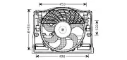 Lüfter, Motorkühlung 12 V AVA QUALITY COOLING BW7513