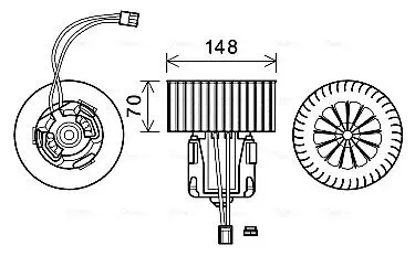 Innenraumgebläse 12 V AVA QUALITY COOLING BW8539 Bild Innenraumgebläse 12 V AVA QUALITY COOLING BW8539