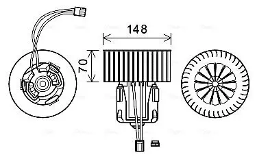 Innenraumgebläse 12 V AVA QUALITY COOLING BW8540 Bild Innenraumgebläse 12 V AVA QUALITY COOLING BW8540