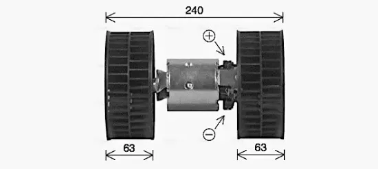 Innenraumgebläse 12 V AVA QUALITY COOLING BW8612 Bild Innenraumgebläse 12 V AVA QUALITY COOLING BW8612