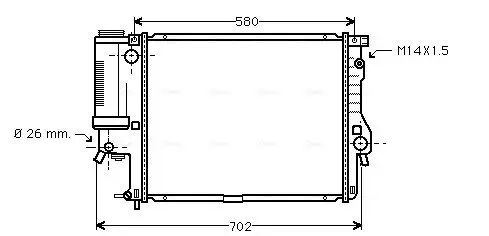 Kühler, Motorkühlung AVA QUALITY COOLING BWA2186