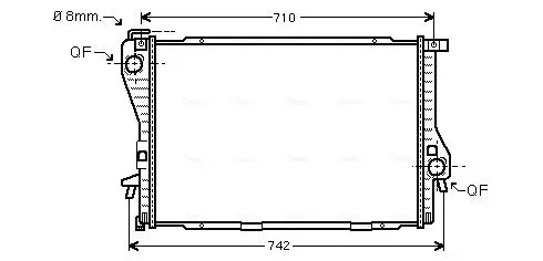 Kühler, Motorkühlung AVA QUALITY COOLING BWA2233