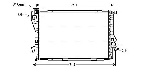 Kühler, Motorkühlung AVA QUALITY COOLING BWA2235 Bild Kühler, Motorkühlung AVA QUALITY COOLING BWA2235