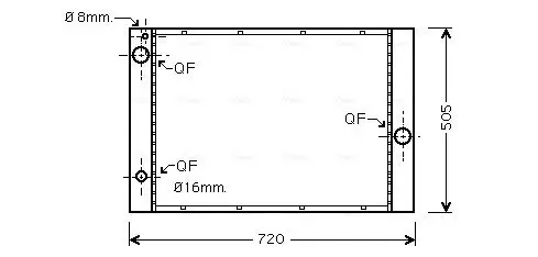 Kühler, Motorkühlung AVA QUALITY COOLING BWA2285 Bild Kühler, Motorkühlung AVA QUALITY COOLING BWA2285