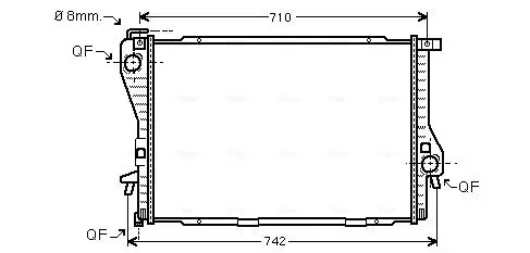 Kühler, Motorkühlung AVA QUALITY COOLING BWA2301