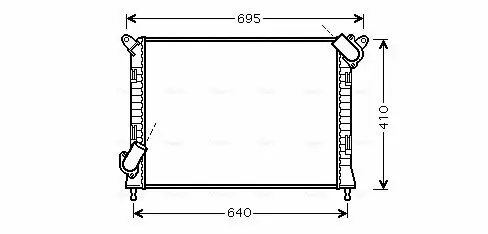 Kühler, Motorkühlung AVA QUALITY COOLING BWA2307 Bild Kühler, Motorkühlung AVA QUALITY COOLING BWA2307
