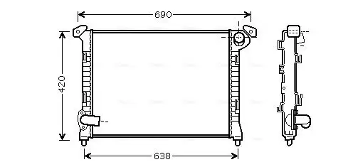 Kühler, Motorkühlung AVA QUALITY COOLING BWA2314 Bild Kühler, Motorkühlung AVA QUALITY COOLING BWA2314