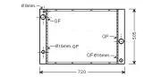 Kühler, Motorkühlung AVA QUALITY COOLING BWA2338