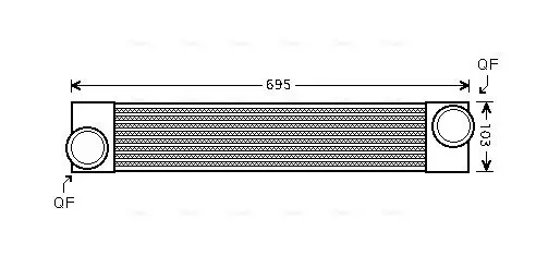 Kühler, Motorkühlung AVA QUALITY COOLING BWA2303 Bild Kühler, Motorkühlung AVA QUALITY COOLING BWA2303