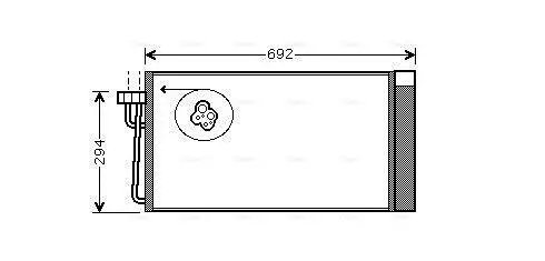 Kondensator, Klimaanlage AVA QUALITY COOLING BWA5273D