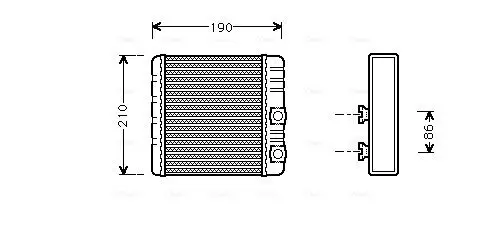 Wärmetauscher, Innenraumheizung AVA QUALITY COOLING BWA6211