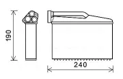 Wärmetauscher, Innenraumheizung AVA QUALITY COOLING BWA6541