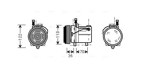 Kompressor, Klimaanlage AVA QUALITY COOLING BWAK060