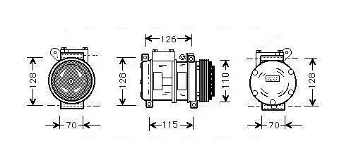 Kompressor, Klimaanlage 12 V AVA Clever Choice BWAK229 Bild Kompressor, Klimaanlage 12 V AVA Clever Choice BWAK229