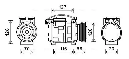 Kompressor, Klimaanlage 12 V AVA QUALITY COOLING BWAK232 Bild Kompressor, Klimaanlage 12 V AVA QUALITY COOLING BWAK232