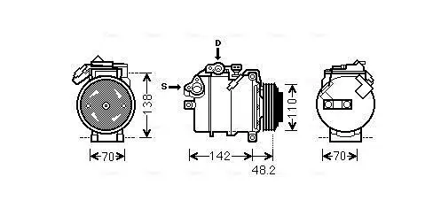 Kompressor, Klimaanlage AVA QUALITY COOLING BWAK385