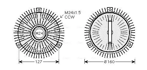 Kupplung, Kühlerlüfter AVA QUALITY COOLING BWC323