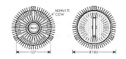 Kupplung, Kühlerlüfter AVA QUALITY COOLING BWC323