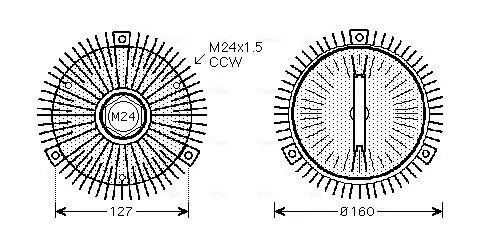 Kupplung, Kühlerlüfter AVA QUALITY COOLING BWC325