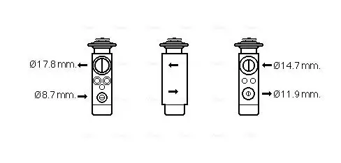 Expansionsventil, Klimaanlage AVA QUALITY COOLING CN1219 Bild Expansionsventil, Klimaanlage AVA QUALITY COOLING CN1219