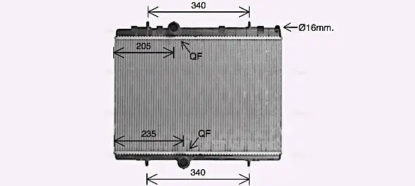 Kühler, Motorkühlung AVA QUALITY COOLING CN2328